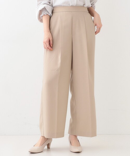 DRESKIP(ドレスキップ)の「【洗える/UV/吸水速乾/アンチピリング/S-LL】 タックワイドパンツ(その他パンツ・レディース・ベージュ/ブラック/ブラウン系・01/02/03/04)」の8枚目の写真