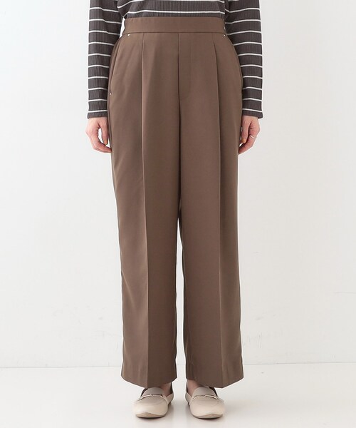DRESKIP(ドレスキップ)の「【洗える/UV/吸水速乾/アンチピリング/S-LL】 タックワイドパンツ(その他パンツ・レディース・ベージュ/ブラック/ブラウン系・01/02/03/04)」の16枚目の写真