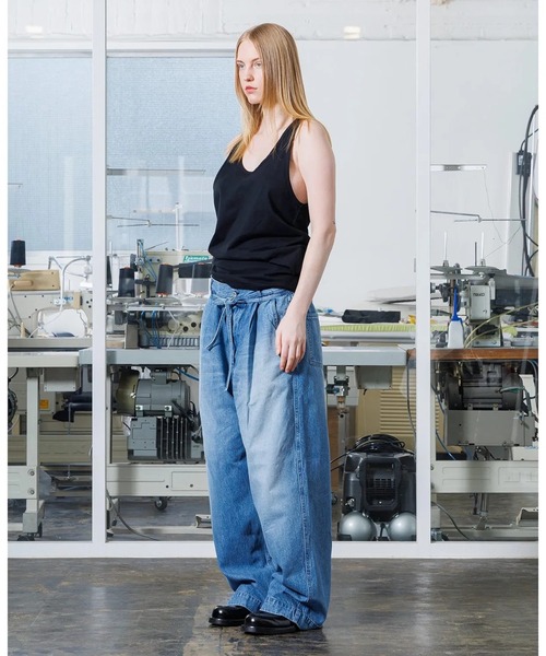 VOAAOV(ヴォアーブ)の「【VOAAOV】 TACK DENIM PANTS (USED)(デニムパンツ・メンズ・ライトブルー・0/1/2)」の2枚目の写真