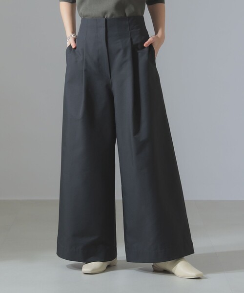 Demi-Luxe BEAMS（デミルクス ビームス）の「ハイウエスト タック ワイドパンツ［手洗い可］（その他パンツ・レディース・チャコールグレー/グリーン系その他2・36/38）」の7枚目の写真