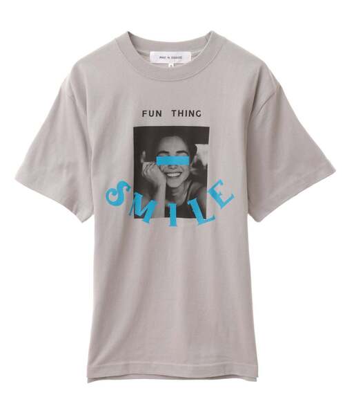 LOGEMENT DE CLAIRE(ロジュモンドクレール)の「【ANGE IN DISGUISE/アンジ イン ディスガイズ】Tシャツ(Tシャツ/カットソー・レディース・ホワイト系その他2/杢グレー/グレー/チャコールグレー/ホワイト系その他/トップグレー・FREE)」の4枚目の写真