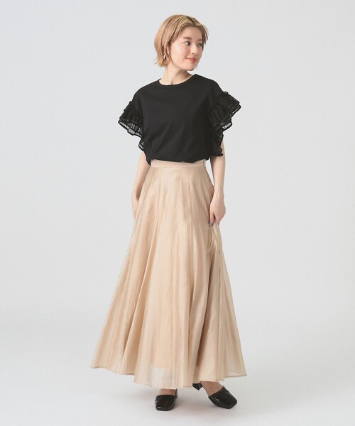 Ray BEAMS(レイビームス)の「レース フリルスリーブ Tシャツ(Tシャツ/カットソー・レディース・ブラック/ホワイト/ネイビー・ONE SIZE)」の14枚目の写真