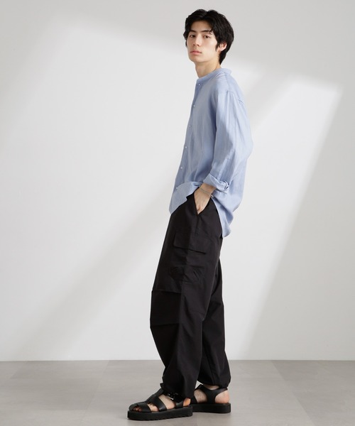 NANO universe（ナノユニバース）の「CNリラックスカーゴパンツ（カーゴパンツ・メンズ・キナリ/ブラック/カーキ・S/M/L）」の14枚目の写真