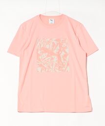 新品同様　プーマ PUMA ULTRAspunピンク Tシャツ　Sサイズ プーマ PUMA Tシャツ 丸首 半袖 ロゴプリント ロゴ刺繍 速乾
