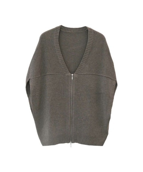 aquagarage（アクアガレージ）の「ダブルジップサマーニットベス（ニット/セーター・レディース・モカ/アイボリー/ブラック・M）」の11枚目の写真