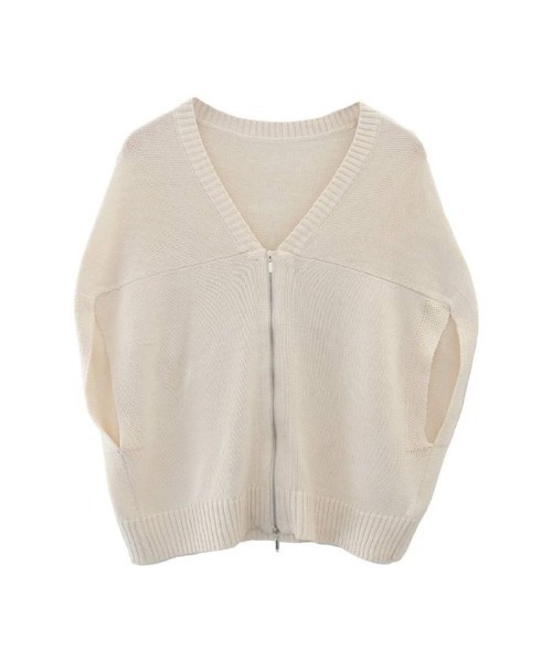 aquagarage（アクアガレージ）の「ダブルジップサマーニットベス（ニット/セーター・レディース・モカ/アイボリー/ブラック・M）」の12枚目の写真