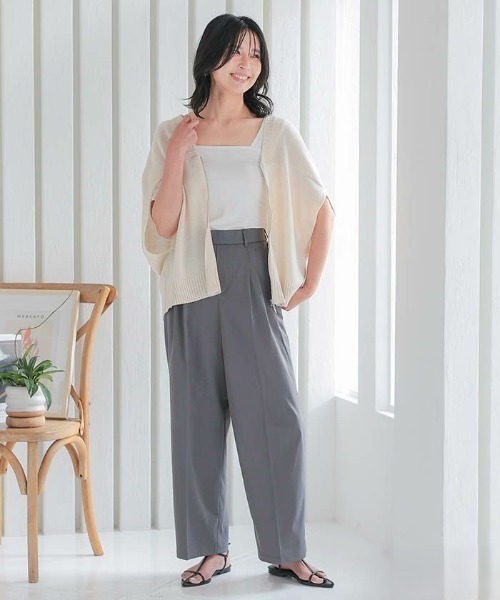 aquagarage（アクアガレージ）の「ダブルジップサマーニットベス（ニット/セーター・レディース・モカ/アイボリー/ブラック・M）」の14枚目の写真