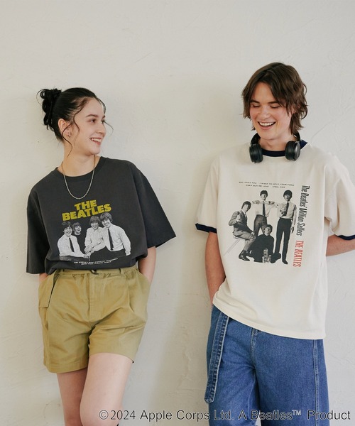 tシャツ 「THE BEATLES/ザ ビートルズ」フロントフォトプリント リンガーTシャツ レディース メンズ THE BEATLES/ザ ビートルズ】フロントフォトプリント リンガーT