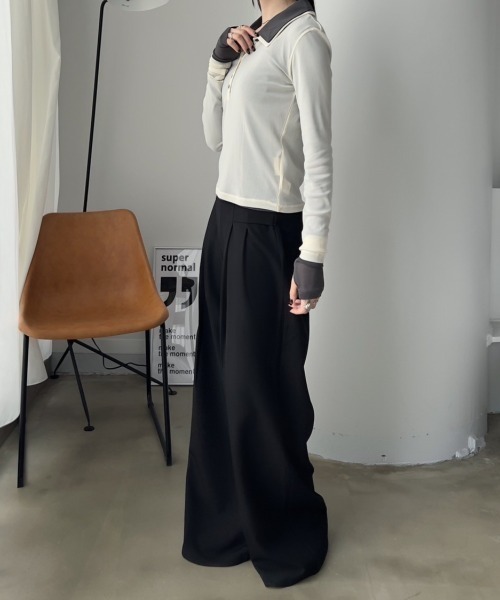 bita.(ビタ)の「サイドタックスラックスパンツ(スラックス・レディース・ブラック/グレー・SMALL/MEDIUM/LARGE)」の21枚目の写真