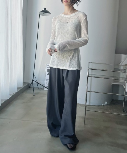 bita.(ビタ)の「サイドタックスラックスパンツ(スラックス・レディース・ブラック/グレー・SMALL/MEDIUM/LARGE)」の13枚目の写真