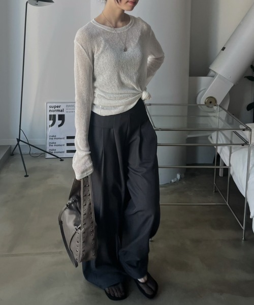 bita.(ビタ)の「サイドタックスラックスパンツ(スラックス・レディース・ブラック/グレー・SMALL/MEDIUM/LARGE)」の12枚目の写真