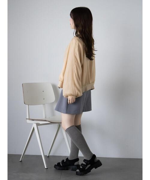 ehka sopo（エヘカソポ）の「シアーブルゾン（ブルゾン・レディース・グレー/ベージュ/キナリ・F）」の10枚目の写真