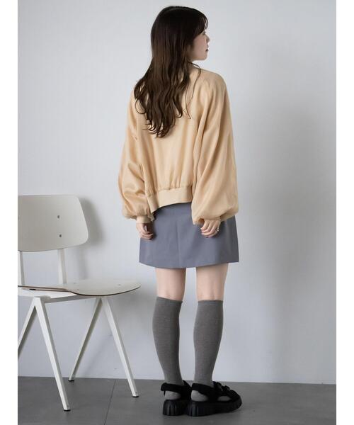 ehka sopo（エヘカソポ）の「シアーブルゾン（ブルゾン・レディース・グレー/ベージュ/キナリ・F）」の11枚目の写真