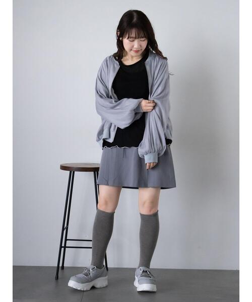 ehka sopo（エヘカソポ）の「シアーブルゾン（ブルゾン・レディース・グレー/ベージュ/キナリ・F）」の17枚目の写真