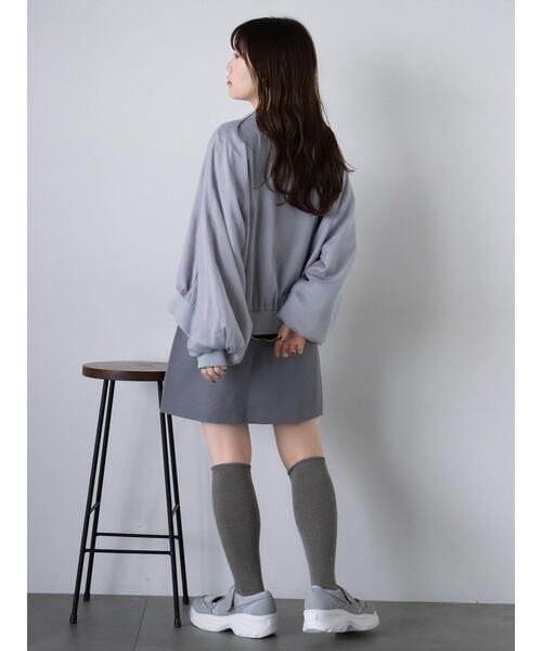 ehka sopo（エヘカソポ）の「シアーブルゾン（ブルゾン・レディース・グレー/ベージュ/キナリ・F）」の19枚目の写真