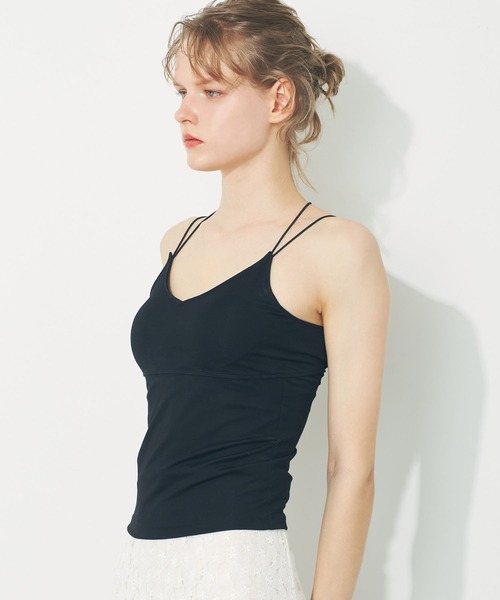 DEICY（デイシー）の「クロスストラップブラトップ（キャミソール・レディース・オフホワイト/ライトベージュ/ブラック・FREE）」の10枚目の写真