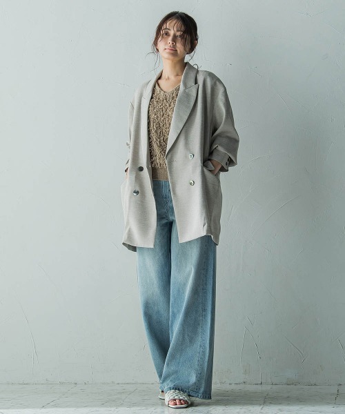 MAYSON GREY（メイソングレイ）の「ループフリンジニットベスト≪手洗い可能≫（ベスト・レディース・レッド/ベージュ・M）」の19枚目の写真
