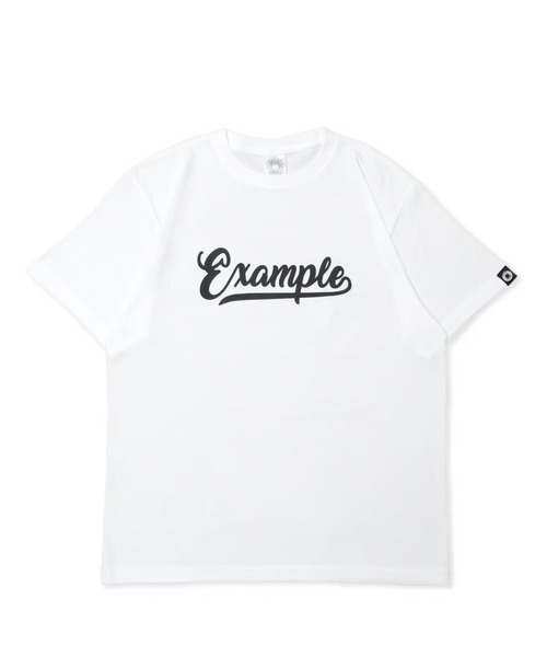 EXAMPLE(エグザンプル)の「EXAMPLE CURSIVE LOGO TEE(Tシャツ/カットソー・メンズ・ブラック/グレイッシュブルー/ホワイト/ベージュ・M/L/XL/XXL)」の2枚目の写真