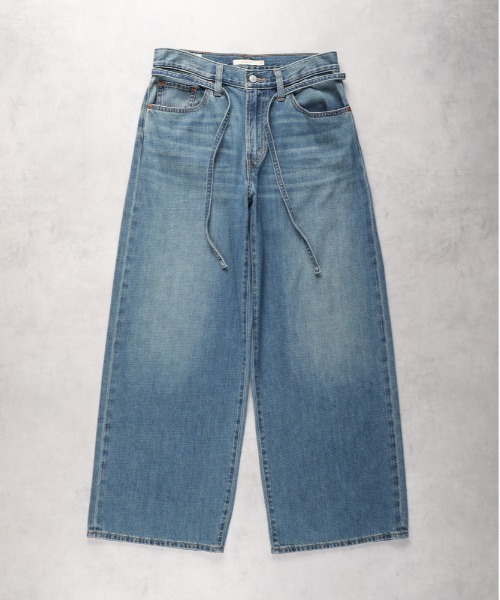 リラックスデザイン♪【Levi's】XL Baggy Straight ジーンズ Xl Baggy Straight Linen+ Denim Women's Jeans - Medium Wash