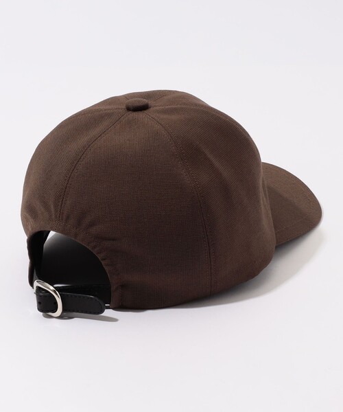 KIJIMA TAKAYUKI（キジマ　タカユキ）の「KIJIMA TAKAYUKI シャンブレー 6PANEL CAP（キャップ・レディース・ライトベージュ/ブラック系その他/ダークブラウン・1）」の6枚目の写真