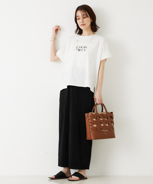 abahouse mavie（アバハウスマヴィ）の「ワイドロゴTシャツ/半袖（Tシャツ/カットソー・レディース・ホワイト系その他/グレー系その他/ホワイト系その他2/セージグリーン/グレー系その他2/ネイビー・フリー）」の18枚目の写真