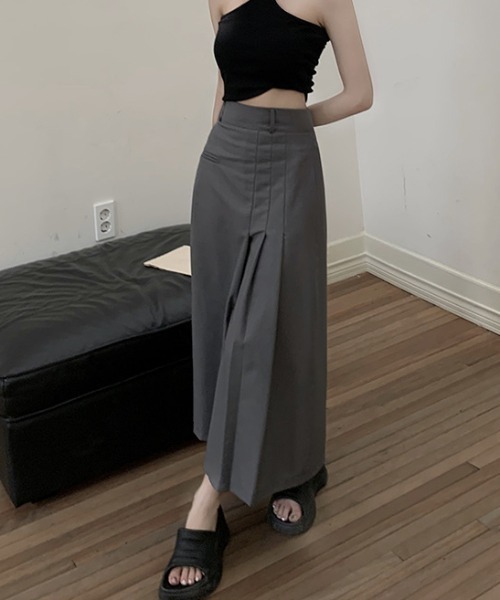 Vipoa(ヴィポア)の「asymmentry tuck skirt(スカート・レディース・ベージュ/グレー/ブラック・LARGE/MEDIUM)」の8枚目の写真