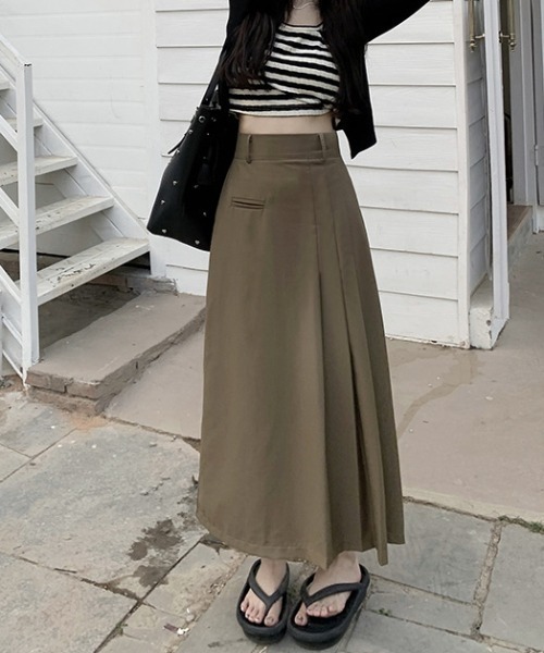Vipoa(ヴィポア)の「asymmentry tuck skirt(スカート・レディース・ベージュ/グレー/ブラック・LARGE/MEDIUM)」の20枚目の写真