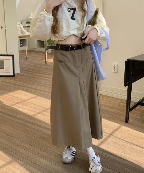 Vipoa(ヴィポア)の「asymmentry tuck skirt(スカート・レディース・ベージュ/グレー/ブラック・LARGE/MEDIUM)」の16枚目の写真