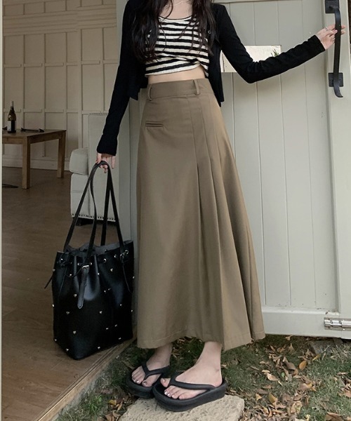Vipoa(ヴィポア)の「asymmentry tuck skirt(スカート・レディース・ベージュ/グレー/ブラック・LARGE/MEDIUM)」の22枚目の写真
