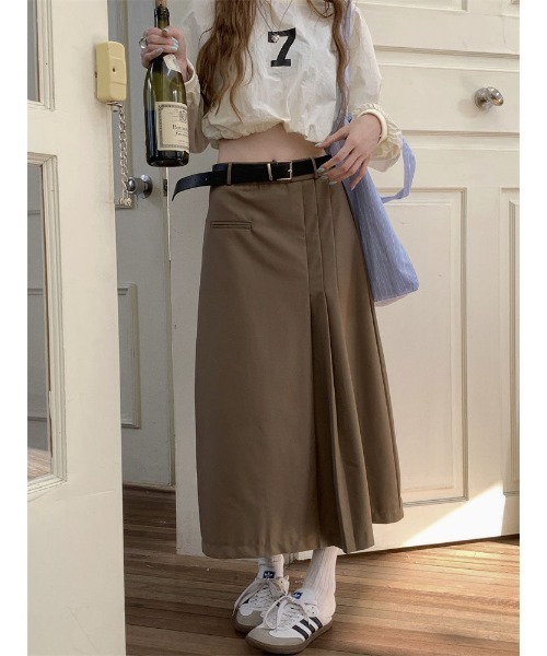 Vipoa(ヴィポア)の「asymmentry tuck skirt(スカート・レディース・ベージュ/グレー/ブラック・LARGE/MEDIUM)」の13枚目の写真