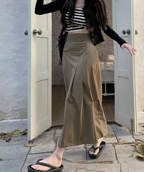 Vipoa(ヴィポア)の「asymmentry tuck skirt(スカート・レディース・ベージュ/グレー/ブラック・LARGE/MEDIUM)」の19枚目の写真
