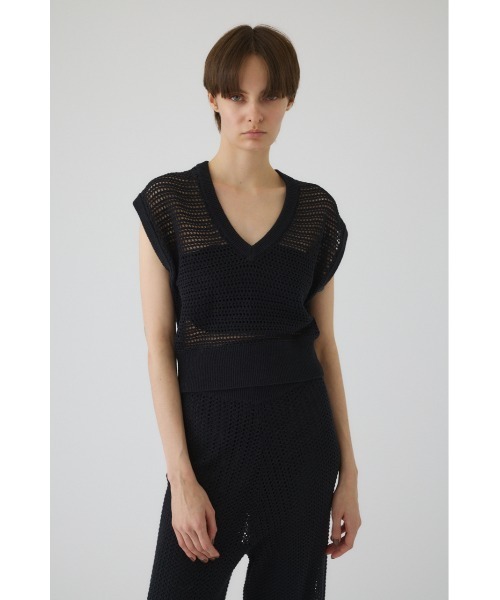 トップス r_aek Shaggy v neck knit tops シャギーブイネックニットトップス