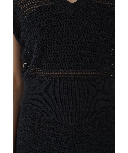 RIM.ARK(リムアーク)の「Summer knit v neck tops サマーニットブイネックトップス(ニット/セーター・レディース・マルチ/ブラック/アイボリー・38/36)」の18枚目の写真