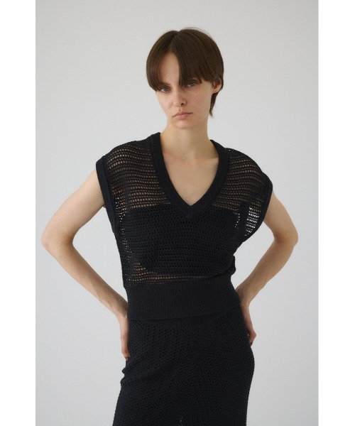 入荷中 v knit Summer neck サマーニットブイネックトップス tops トップス