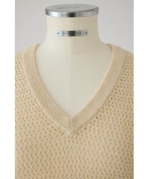 RIM.ARK - お値下げ！完売品【新品同様】リムアーク バックボリュームVネックニットトップス Back v neck OP バックVネックワンピース（ワンピース）｜RIM
