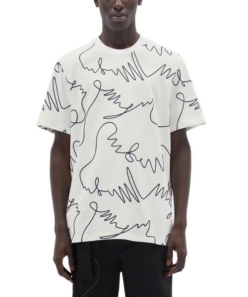 セール】【NEW】MSGM One Stroke 刺繍ロゴTシャツ（Tシャツ