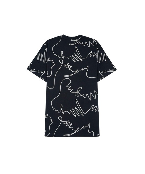 セール】【NEW】MSGM One Stroke 刺繍ロゴTシャツ（Tシャツ