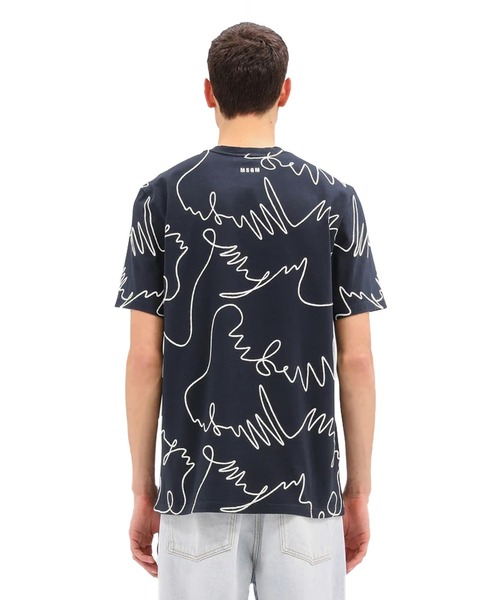 Tシャツ・カットソー MSGM SS25 (3840MM511 25700299) MSGM tシャツ MSGMカットロゴ Tシャツ メンズ レディース