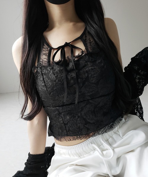 NODRESS x LABELHOOD リボン　キャミソール　トップス NODRESS x LABELHOOD リボン キャミソール トップス トップス