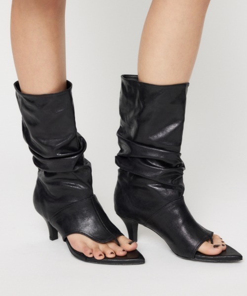 セール】THONG FAUX LEATHER ブーツ（ブーツ）｜LAGUA GEM