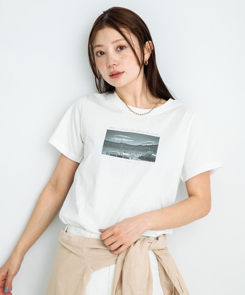 【MARIE CLAIRE】★ラベル パンチング レイヤード Tシャツ★ 楽天市場】トップス レディース 春夏 カットシャーリングメロー