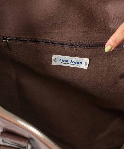 TINA：JOJUN（ティーナジョジュン）の「レースアップ フェイクレザーバッグ TINA：JOJUN（ハンドバッグ・レディース・キャメル/ブラウン・F）」の11枚目の写真