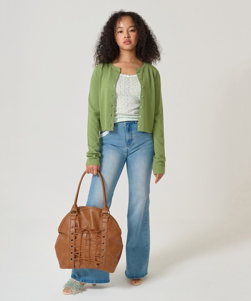 TINA：JOJUN（ティーナジョジュン）の「レースアップ フェイクレザーバッグ TINA：JOJUN（ハンドバッグ・レディース・キャメル/ブラウン・F）」の13枚目の写真