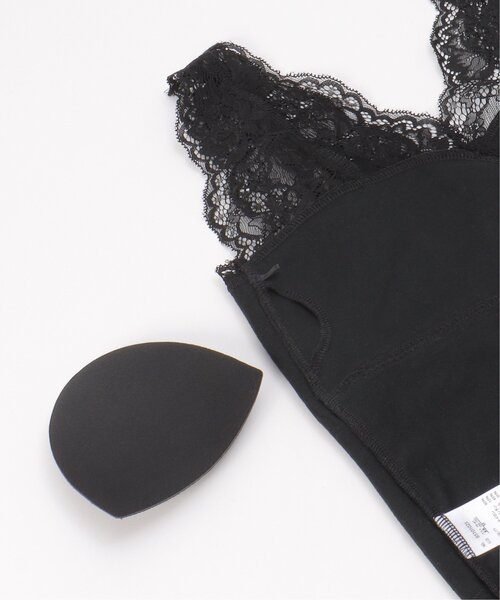 notch.(ノッチ)の「カップ付きレースタンクトップ(タンクトップ・レディース・ブラック/ホワイト・M)」の3枚目の写真