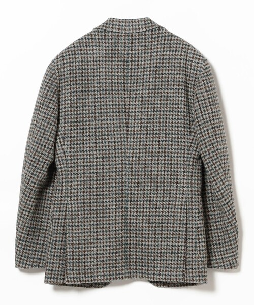 BEAMS F ガンクラブチェック柄 テーラードジャケット BEAMS F（ビームスF）【別注】LARDINI / ウールシルク ガン