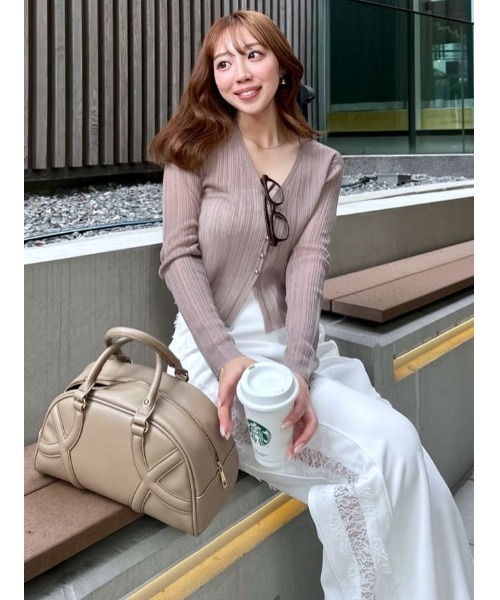 rienda(リエンダ)の「ラウンドボウリングバッグ(ボストンバッグ・レディース・カーキ/ブラウン・FREE)」の21枚目の写真