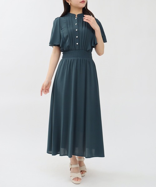 ASTORIA ODIER（アストリアオディール）の「ピンタックフレア袖ワンピース（ワンピース・レディース・ブルーグリーン/ラベンダー/ホワイト/ネイビー/サックスブルー/ブラウン/ワイン・SMALL/MEDIUM/LARGE）」の21枚目の写真