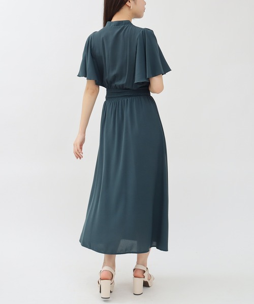 ASTORIA ODIER（アストリアオディール）の「ピンタックフレア袖ワンピース（ワンピース・レディース・ブルーグリーン/ラベンダー/ホワイト/ネイビー/サックスブルー/ブラウン/ワイン・SMALL/MEDIUM/LARGE）」の22枚目の写真