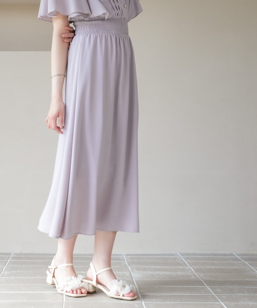 ASTORIA ODIER（アストリアオディール）の「ピンタックフレア袖ワンピース（ワンピース・レディース・ブルーグリーン/ラベンダー/ホワイト/ネイビー/サックスブルー/ブラウン/ワイン・SMALL/MEDIUM/LARGE）」の14枚目の写真