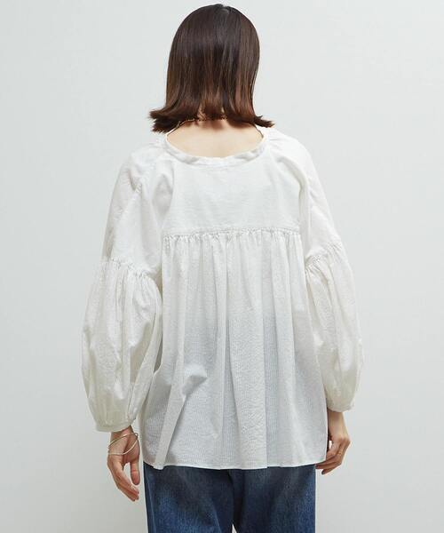 SOFFITTO(ソフィット)の「《定番》ギャザーブラウス(シャツ/ブラウス・レディース・ホワイト系その他/イエロー/ブラック/ブラウン・FREE)」の5枚目の写真